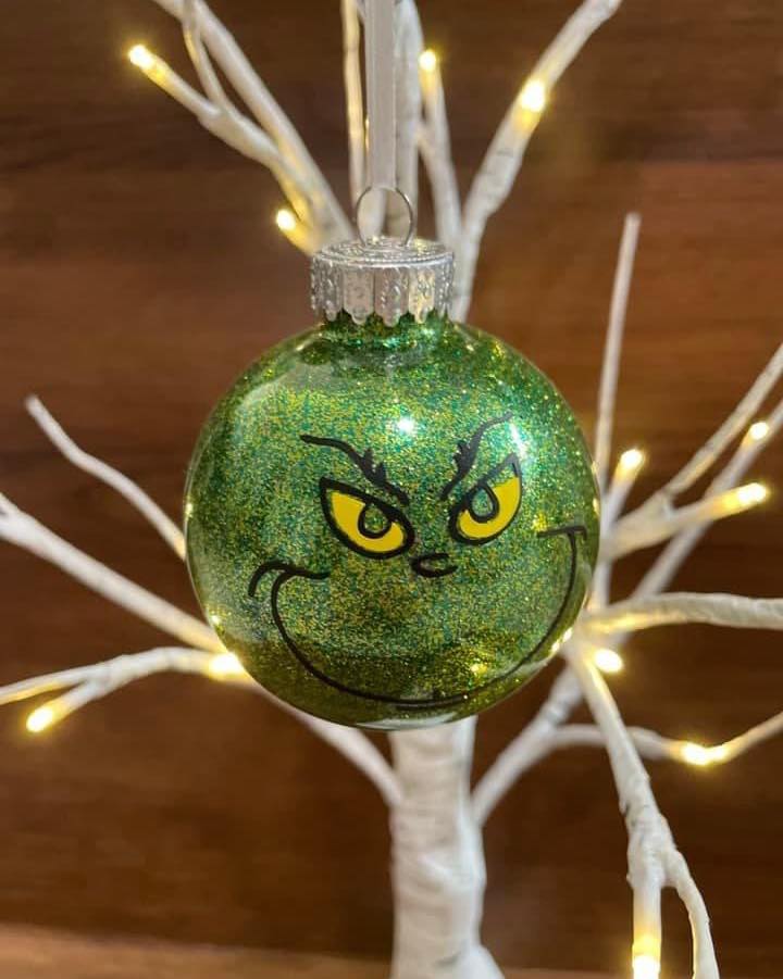Glitter Grinch Ornament