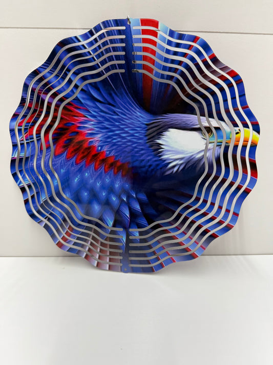 Patriotic Eagle Wind Spinner