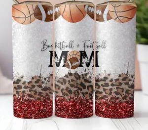 Basketball Football Mom Leopard