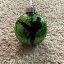 Karate glitter ornament