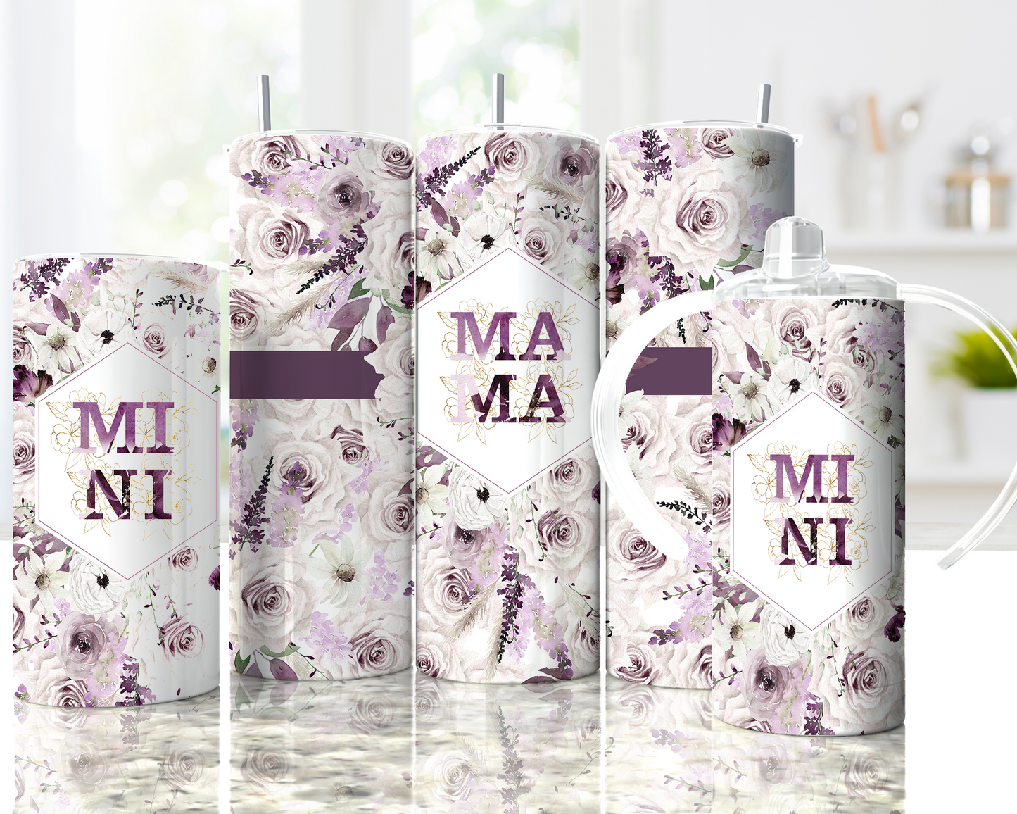 Mama Mini purple floral